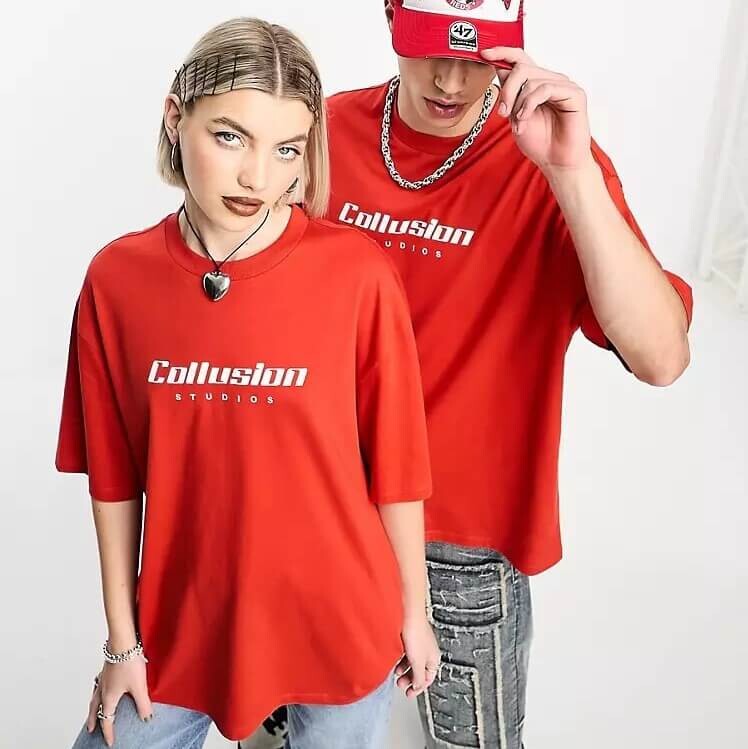 

Футболка Collusion Unisex Logo Short Sleeve, красный