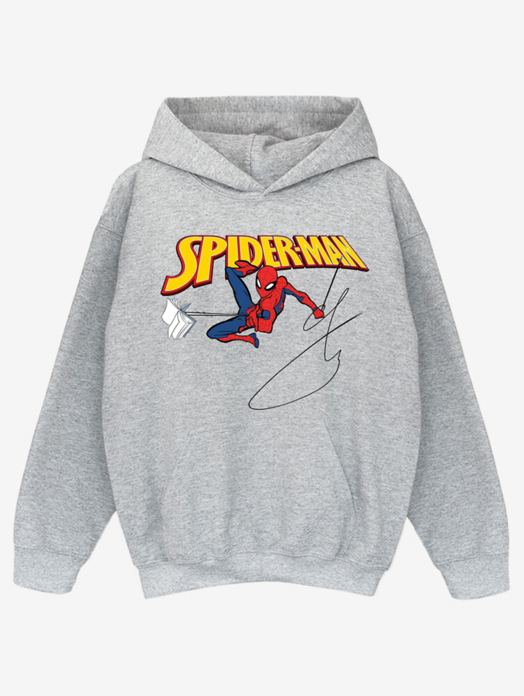 

Детская серая толстовка с капюшоном NW2 Spider-Man Spidey With A Book George., серый