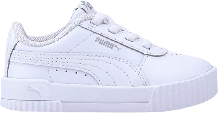 

Кроссовки Puma Carina Leather Infant White Grey Violet, белый