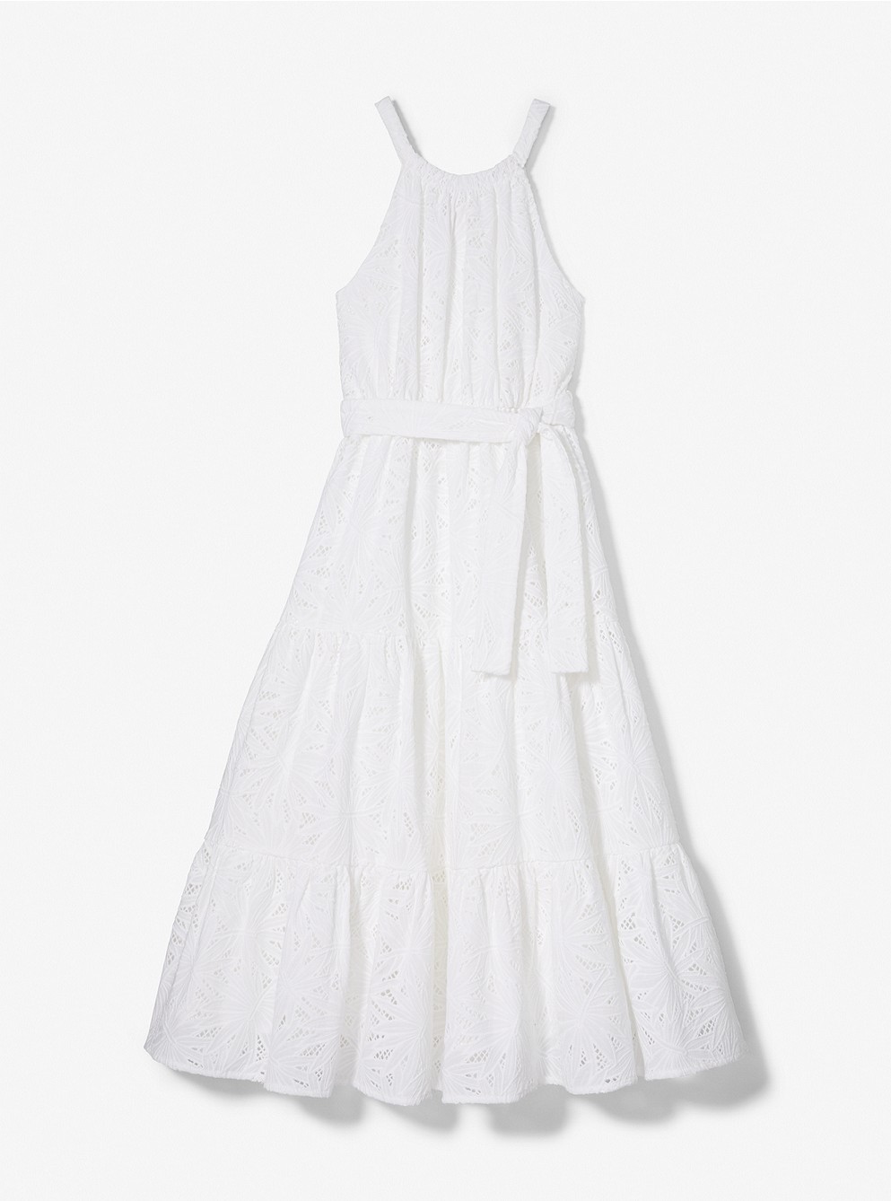 Платье Michael Kors Kids Floral Lace Belted, белый прозрачное многоярусное платье из хлопка raey белый