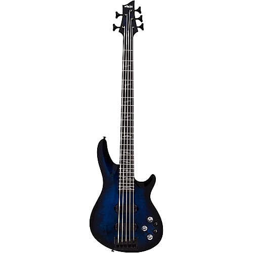 

Schecter Guitar Research Omen Elite-5 5 String Electric Bass See-Thru Blue Burst, 2623
