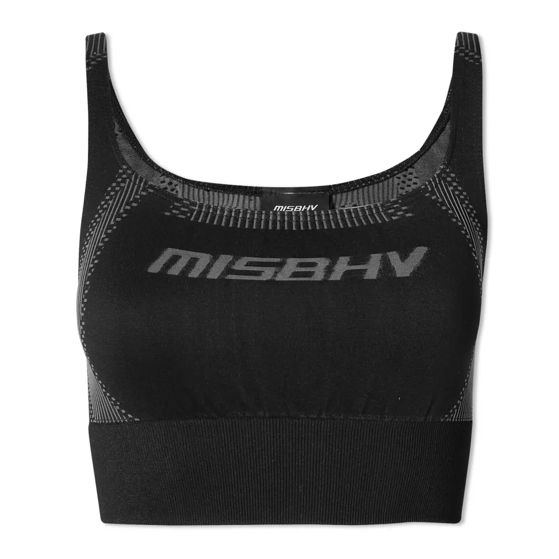 Топ MISBHV Sport Bra, черный черный жаккардовый спортивный топ misbhv
