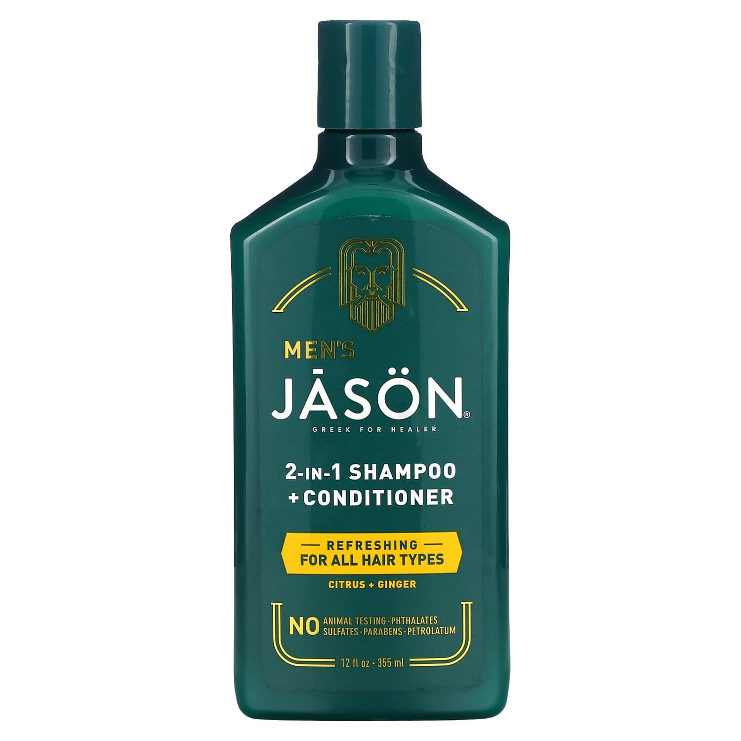 

Шампунь и Кондиционер 2 в 1 Jason Natural для всех типов волос, цитрус и имбирь, 355 мл