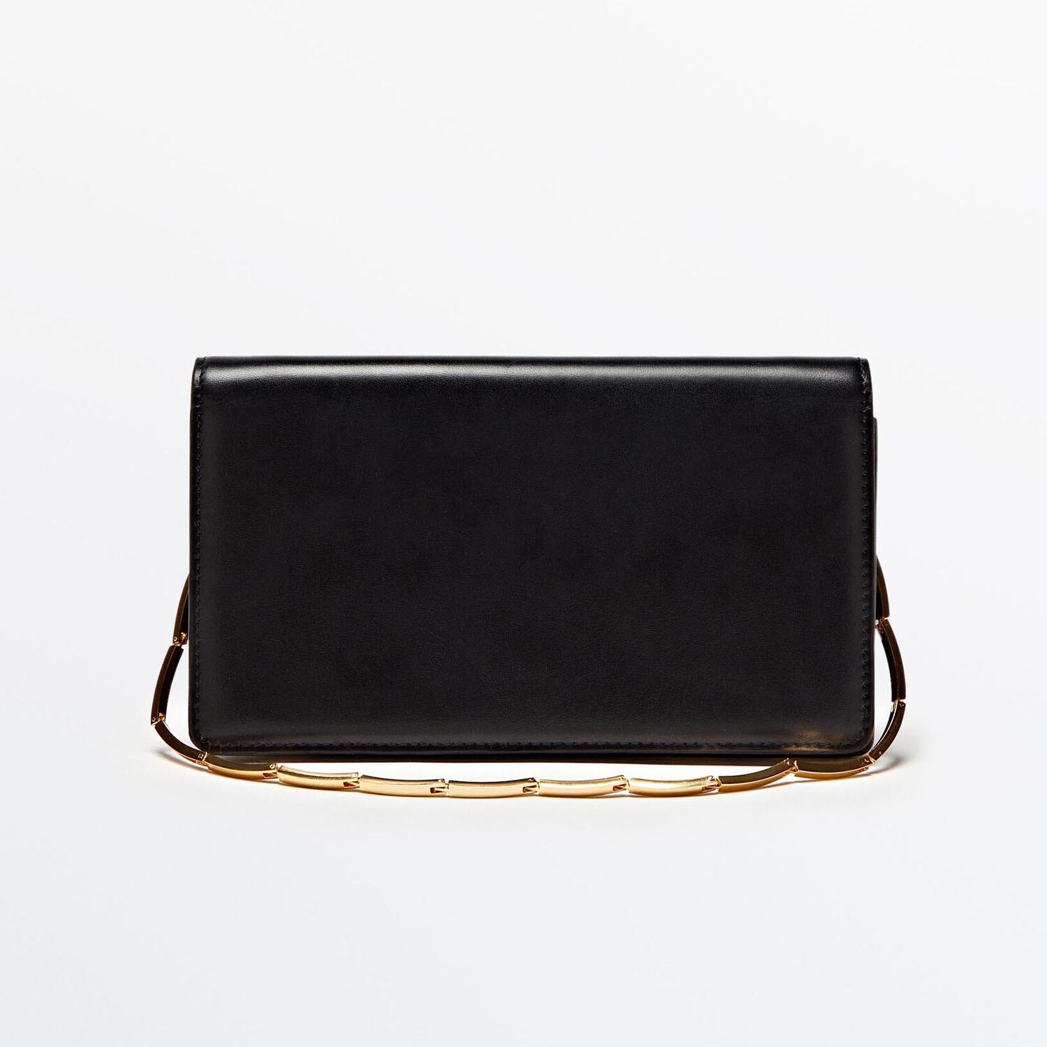 

Сумка Massimo Dutti Nappa Leather With Handle And Jointed Pieces, черный