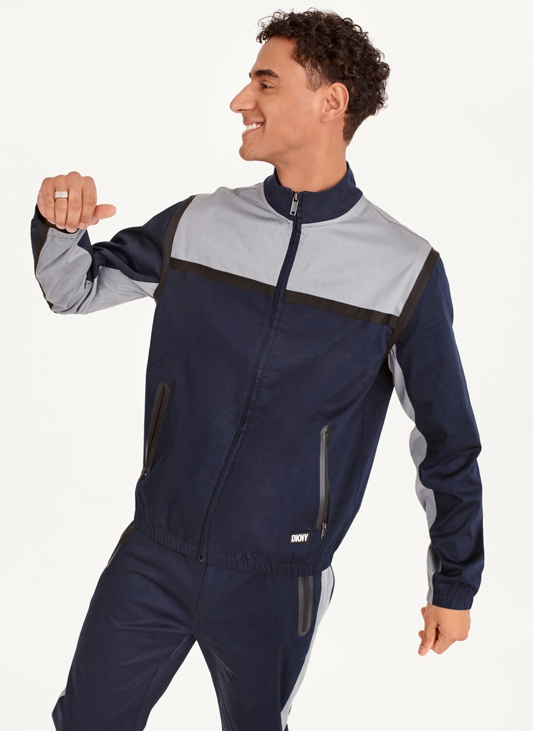 

Куртка спортивная с цветными блоками DKNY