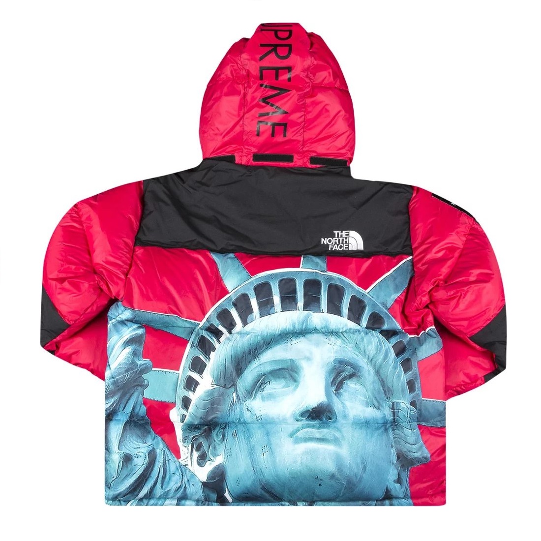 Куртка Supreme x The North Face Statue Of Liberty Baltoro утеплённая, красный