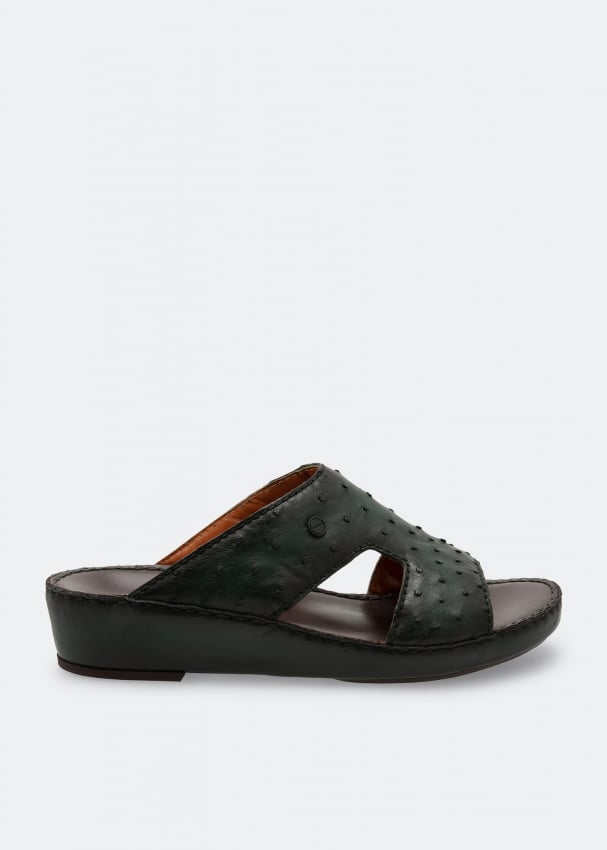 цена Сандалии PRIVATE COLLECTION Ostrich sandals, зеленый