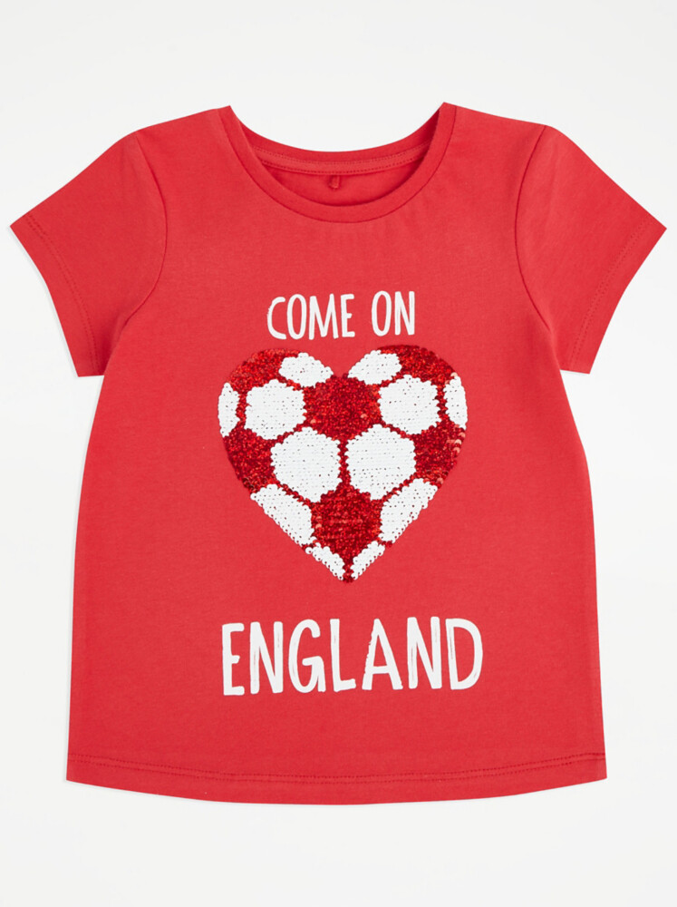 

Футболка Red England Football с пайетками George., красный