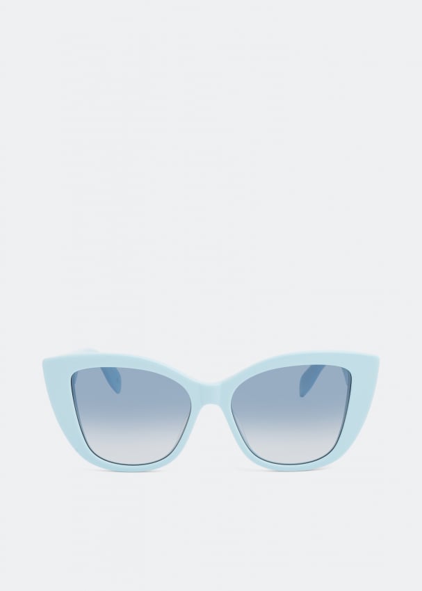 Солнечные очки ALEXANDER MCQUEEN Mcqueen Graffiti sunglasses, синий