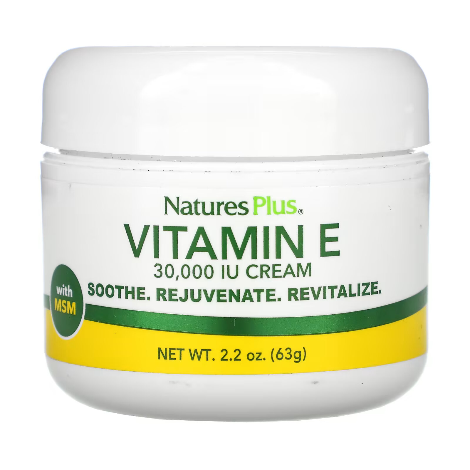 NaturesPlus, крем с витамином E, 30 000 МЕ, 63 г (2.2 унции)
