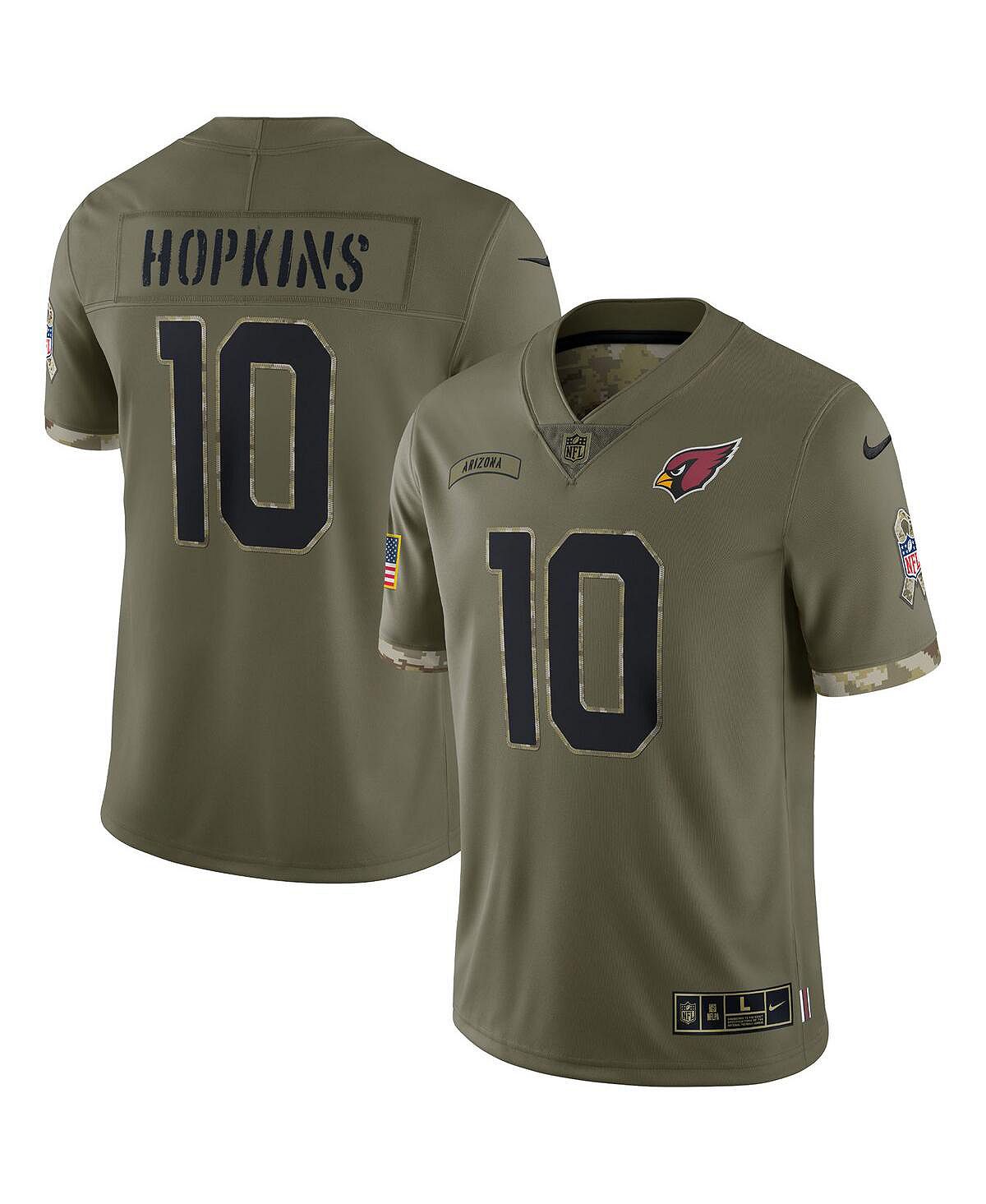 Мужская футболка deandre hopkins olive arizona cardinals 2022 salute to service limited jersey Nike hopkins ben cathedral