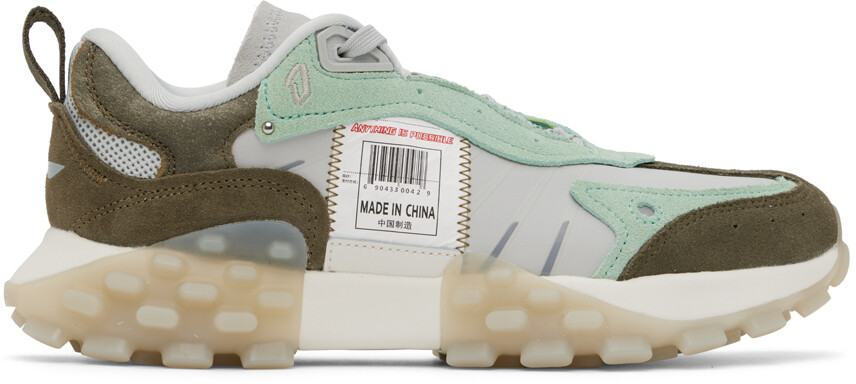 

Серо-зеленые кроссовки Overload Li-Ning