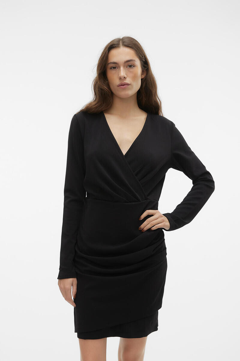 

Короткое платье с длинными рукавами Vero Moda, черный
