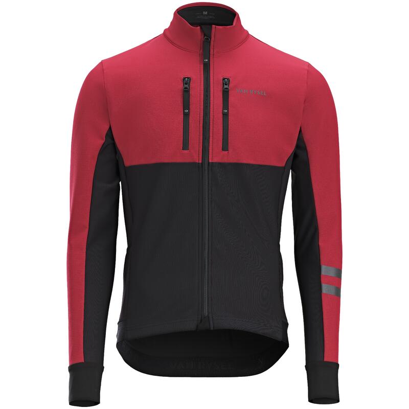Велосипедная зимняя куртка мужская шоссейная - Endurance черный/темно-красный VAN RYSEL, цвет rot