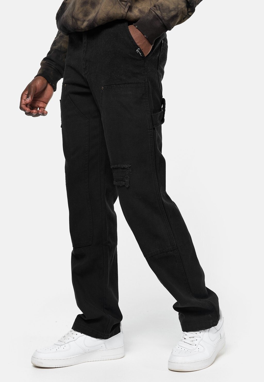 

Брюки WASHED PANTS Karl Kani, выбеленный черный
