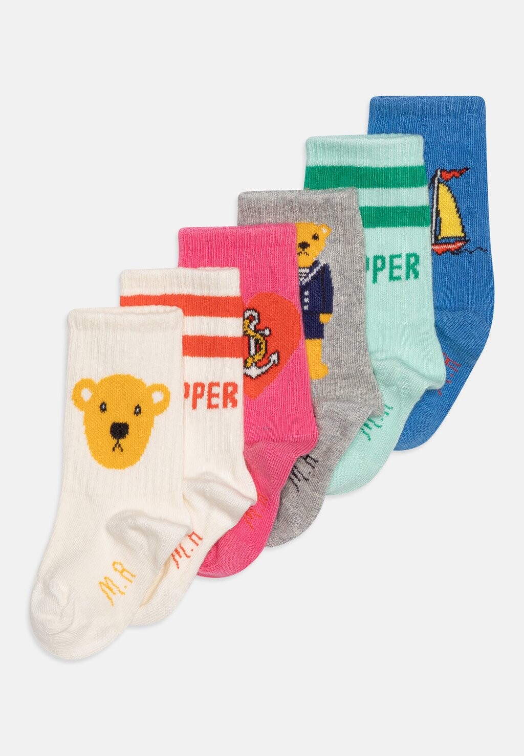 

Носки Skipper Unisex 6 Pack Mini Rodini, мультиколор