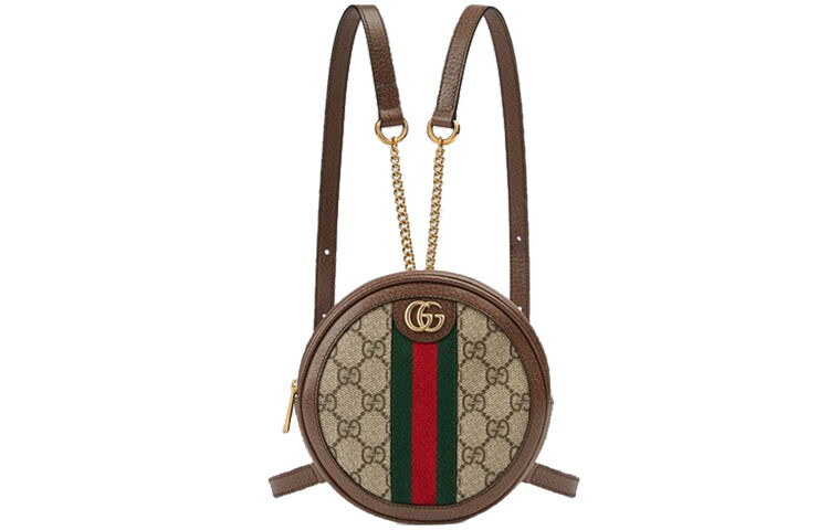 

Сумка GUCCI Ophidia Series mini GG Canvas, коричневый/зеленый/красный