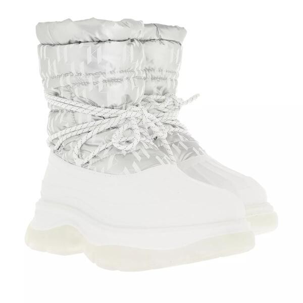 

Сапоги luna monogram ankle boot Karl Lagerfeld, серебряный