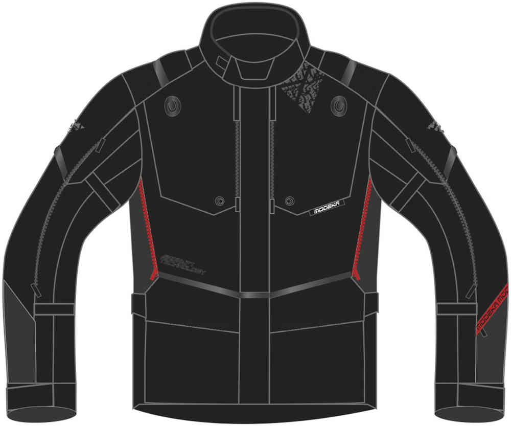 Мотоциклетная текстильная куртка Trohn Modeka, черный/темно-серый мотоциклетная текстильная куртка chuck air modeka черный