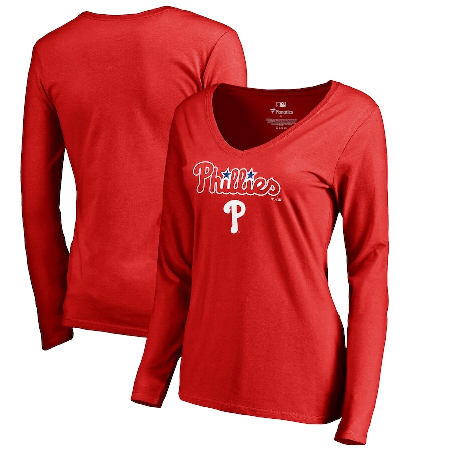 

Футболка с длинным рукавом Fanatics Branded Philadelphia Phillies, красный