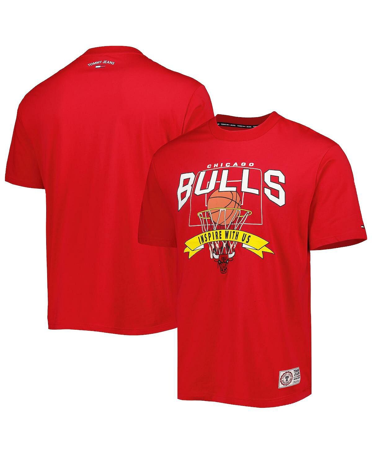 

Мужская красная футболка Chicago Bulls Tim Backboard Tommy Jeans, Красный