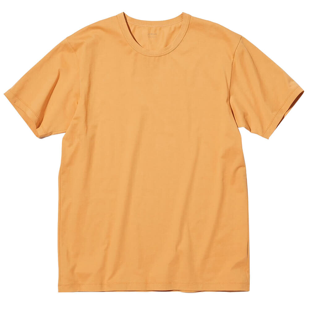 

Футболка Uniqlo Airism Cotton Crew Neck, светло-оранжевый