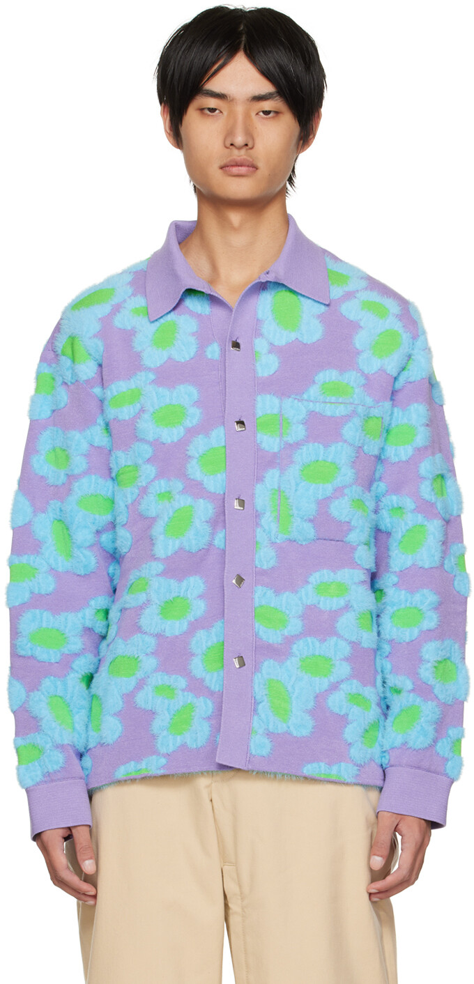 

Фиолетовый Кардиган Le Papier 'La Chemise Neve Fleurs' Jacquemus