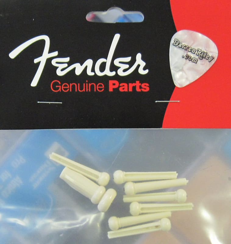 Бридж для акустической гитары Fender Цвет слоновой кости 0990402000 Acoustic Guitar Bridge Pins White Alvarez Washburn Yamaha 099-0402-000 - фото