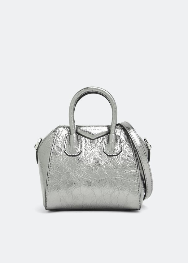 

Сумка GIVENCHY Micro Antigona bag, серебряный