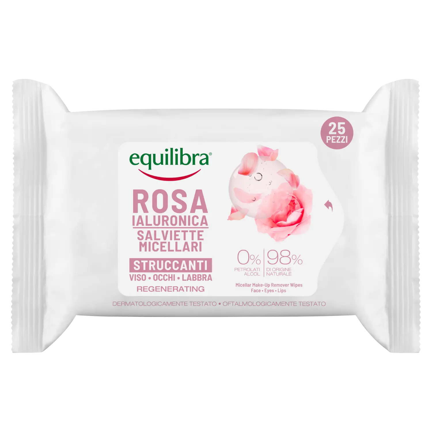 

Equilibra Rosa салфетки для снятия макияжа с розой, 25 шт./уп.