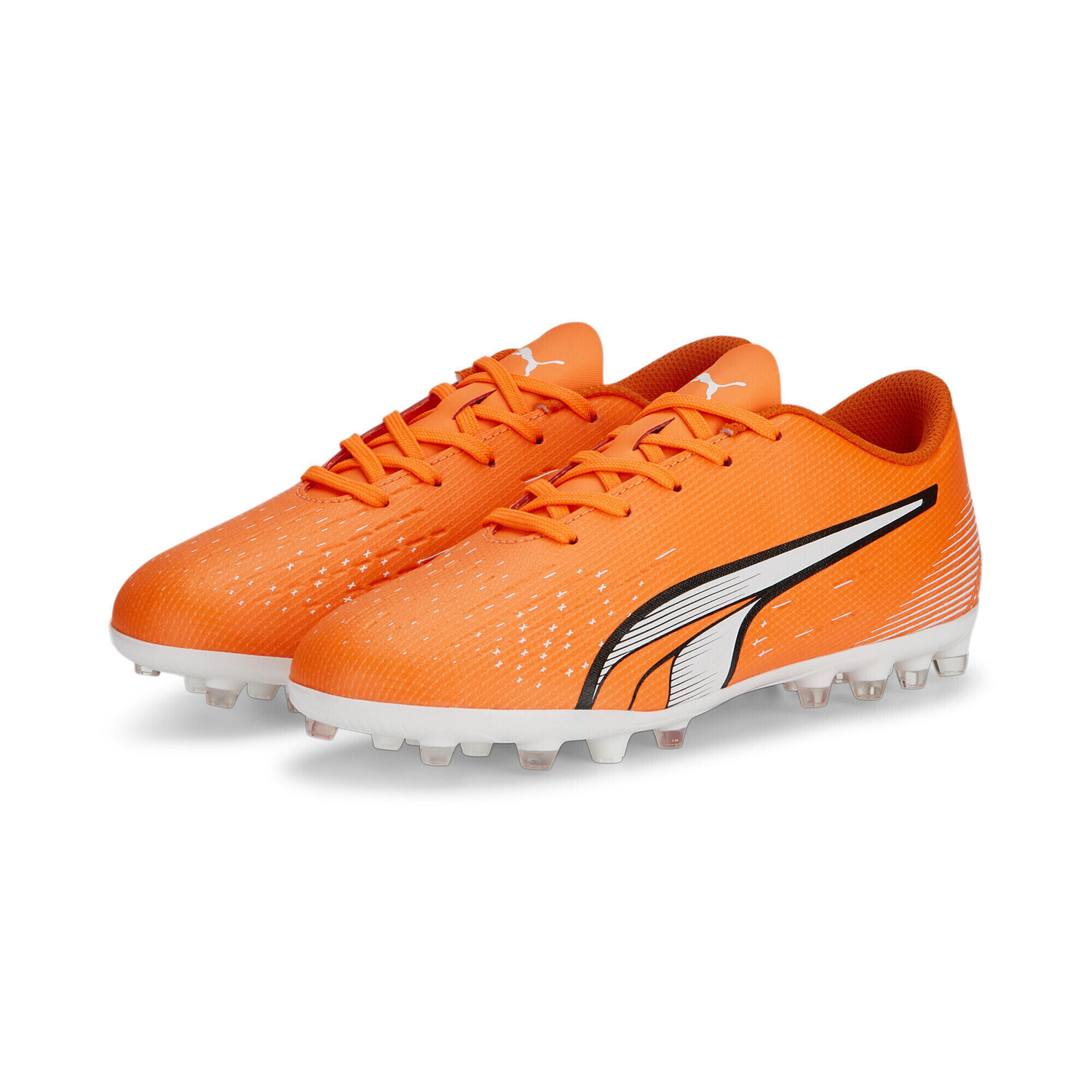 

Молодежные футбольные бутсы ULTRA Play MG PUMA, манго/белый/синий