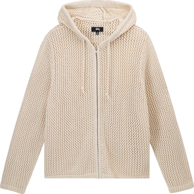 

Толстовка Stussy Mesh Zip Hood 'Natural', кремовый, Бежевый
