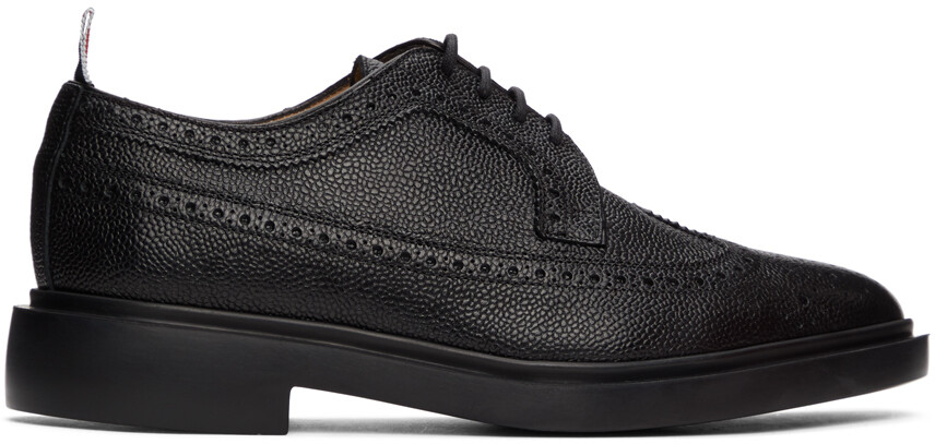 

Черные классические длинные броги Thom Browne, Черный