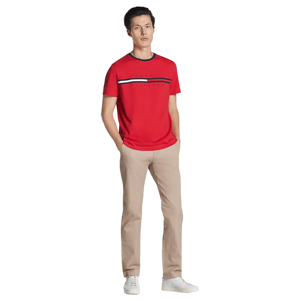 

Футболка Tommy Hilfiger Essential Flag Logo, красный