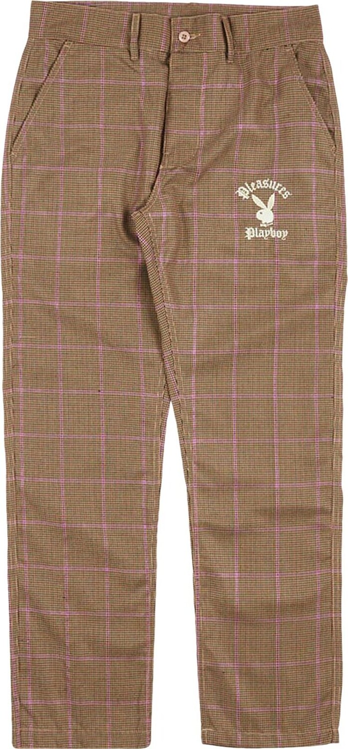 

Брюки Pleasures x Playboy Clash Pants 'Brown', коричневый