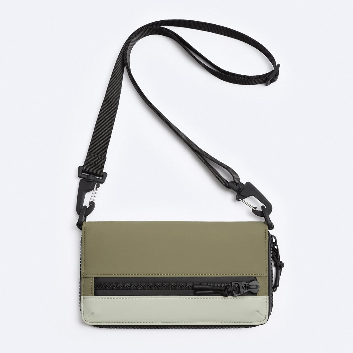 

Мужской кошелек Zara XL Rubberised Crossbody, хаки