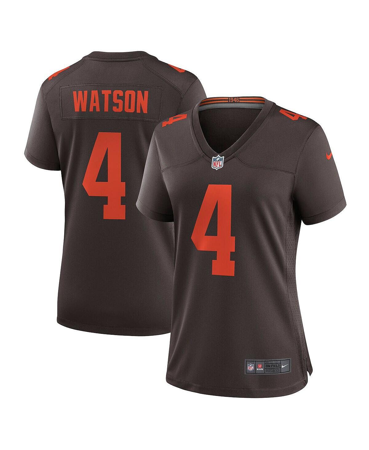 

Женское джерси deshaun watson brown cleveland browns alternate game jersey Nike, коричневый