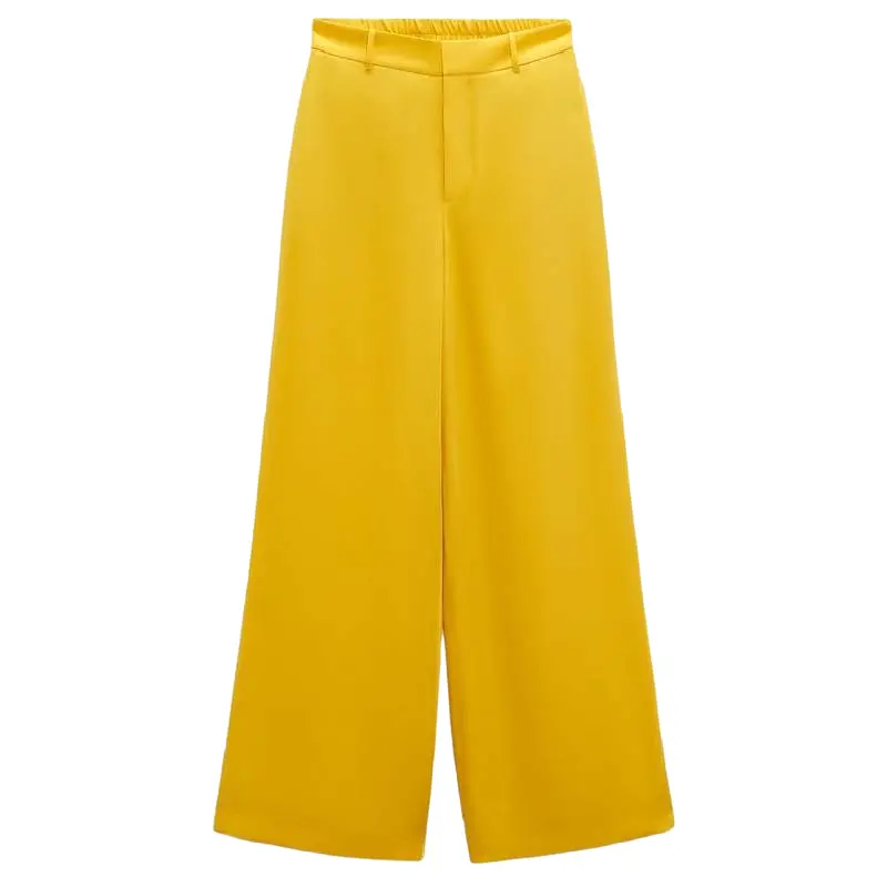 

Брюки в пижамном стиле Zara, желтый