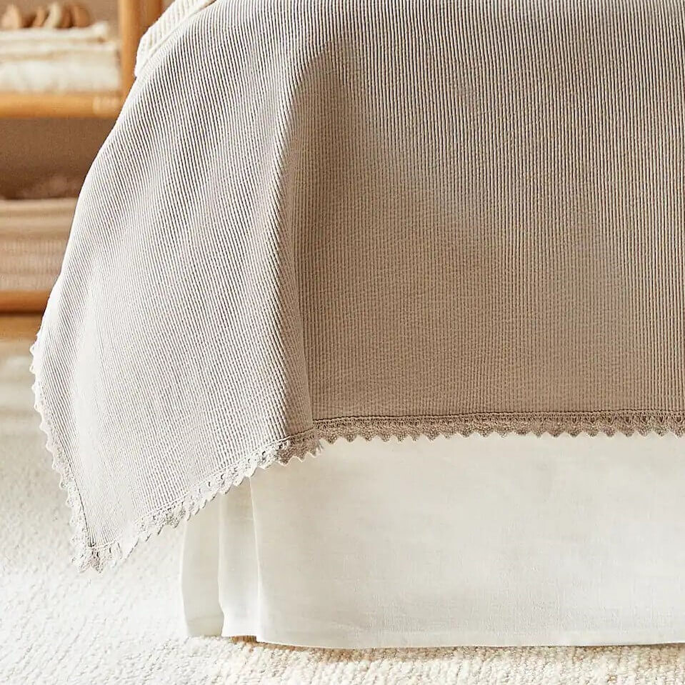 

Подзор для кровати Zara Home Faded Linen, белый