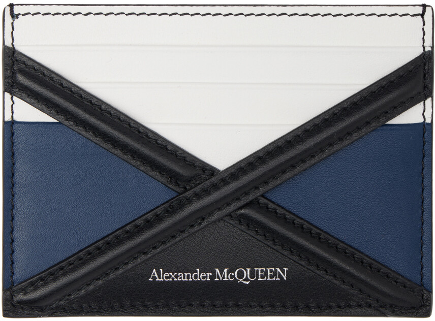 

Сине-белая визитница The Harness Alexander McQueen