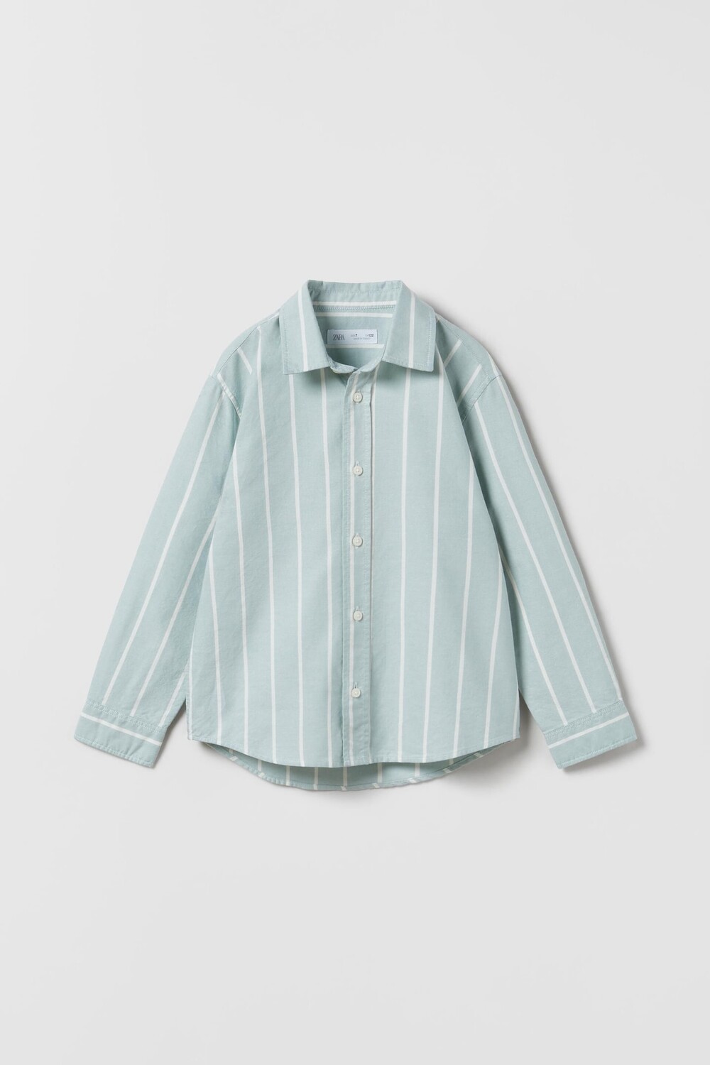 

Рубашка oxford в полоску ZARA, зеленый