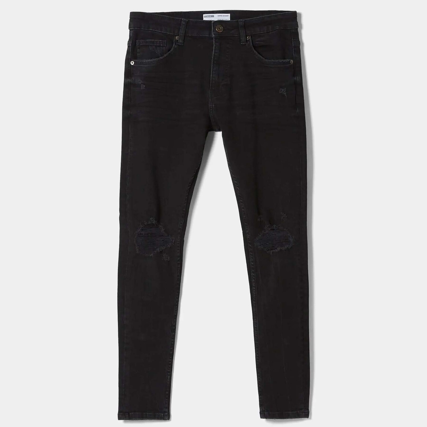 

Джинсы Bershka Super Skinny Ripped, черный