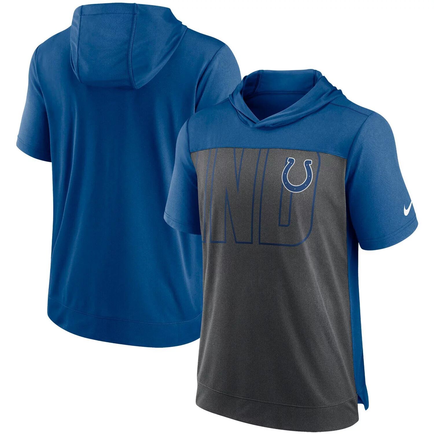 

Мужская футболка с капюшоном Nike Heathered Charcoal/Royal Indianapolis Colts Performance