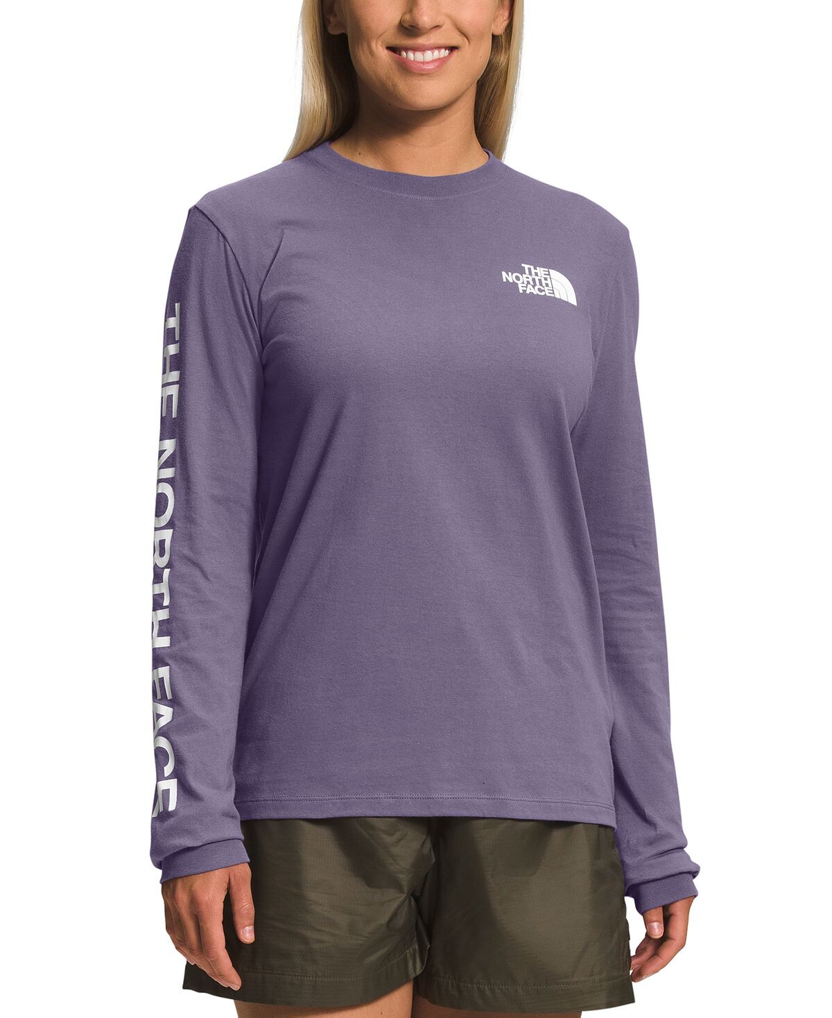 

Женская футболка с длинными рукавами и рисунком The North Face, мульти