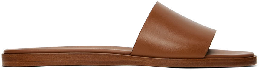 

Светло-коричневые кожаные шлепанцы Common Projects