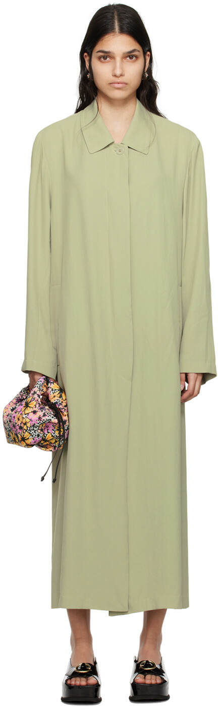 

Зеленый тренч с вентиляцией Dries Van Noten