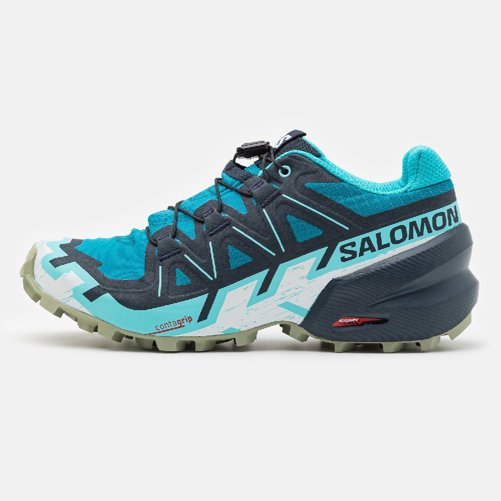 Кроссовки Salomon Speedcross 6, синий/голубой/белый кроссовки низкие speedcross 3 unisex salomon светло серый