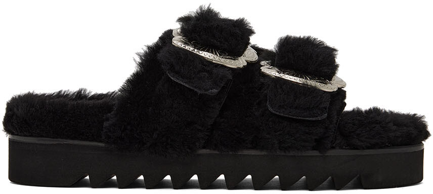 

Черные сандалии из овчины Toga Virilis