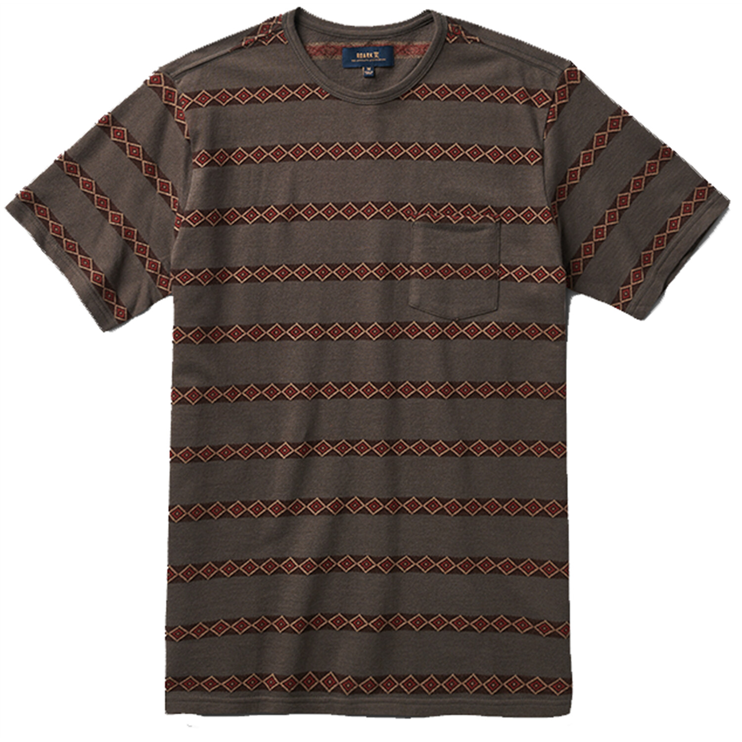 

Жаккардовая рубашка с круглым вырезом Roark Well Worn, угольный