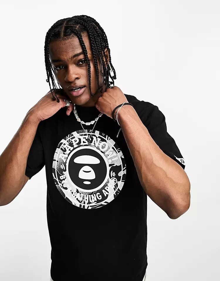 

Футболка Aape By A Bathing Ape Starbuck, черный